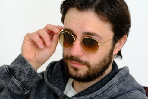 Ray Ban Round Metal 3447d-brown